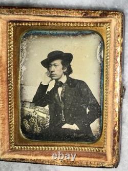ID'd Confederate Courier Georgia Daguerreotype Pre Civil War 1850s Rare Photo