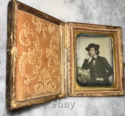ID'd Confederate Courier Georgia Daguerreotype Pre Civil War 1850s Rare Photo