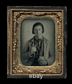ID'd Texas Boy Joseph Young Roberts 1860s Civil War Era Tintype Photo