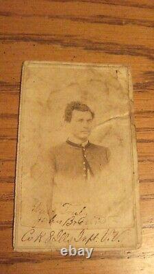 Ided CIVIL War Soldier CDV Photo John Brown Co. K 8th Illinois Volunteer Inf