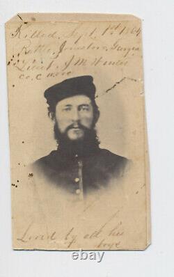 Identified Civil War Soldier Ohio CDV. States which battle he was killed in