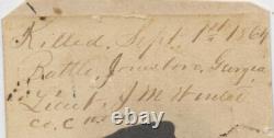 Identified Civil War Soldier Ohio CDV. States which battle he was killed in