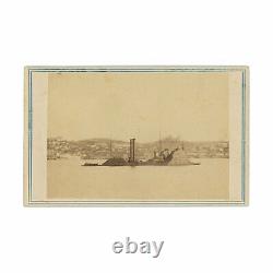 Incredible Civil War CDV Navy Ironclad USS Choctaw at Vicksburg, Mississippi