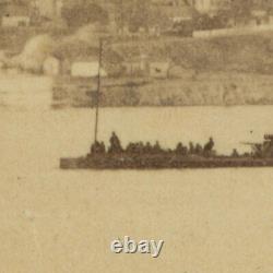 Incredible Civil War CDV Navy Ironclad USS Choctaw at Vicksburg, Mississippi