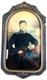 Incredible Hand-painted Civil War Union Soldier Photo In Frame Ironclad Wow