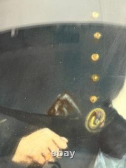 Incredible Hand-Painted Civil War Union Soldier Photo in Frame Ironclad WOW