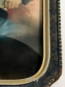 Incredible Hand-Painted Civil War Union Soldier Photo in Frame Ironclad WOW