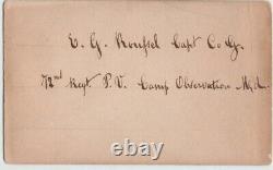 Ink Signed CDV Capt. Edward Rousel, 72nd PA MWIA Antietam & Dr. Vanderkieft