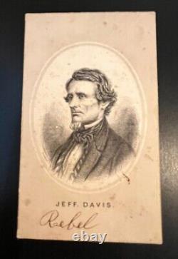 Jefferson Davis Carte de Visite, Civil War president of the Confederate States