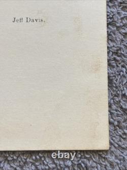 Jefferson Davis Confederate Civil War President CDV