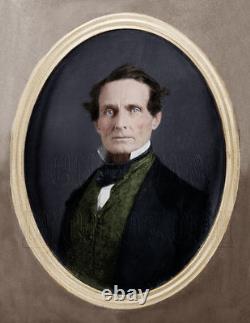Jefferson Davis President Confderacy Color Tinted Photo Civil War I10002