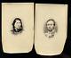 Kansas Pioneer F. Haskell & Wife 1860s Cdv Photos Leavenworth Photographer Rare