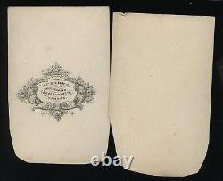Kansas Pioneer F. Haskell & Wife 1860s cdv photos Leavenworth Photographer Rare