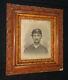 Large 16x20 Confederate Civil War Soldier Charcoal Portrait Gilt Victorian Frame