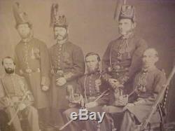 Large Antique Photograph Of Civil War Officers