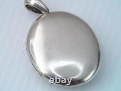 Large CIVIL War Era Sterling Silver Ornate Photo Locket Pendant