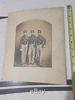 Large Civil War Albumen Photo 3 identified First City Troop Cavalry from PA
