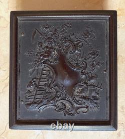 Lincoln CIVIL War CDV In A. P. Critchlow 1/6 Union Case Blank Ruby Ambrotype Plat