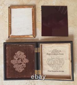 Lincoln CIVIL War CDV In A. P. Critchlow 1/6 Union Case Blank Ruby Ambrotype Plat