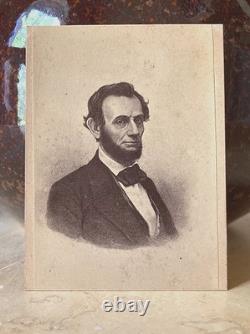 Lincoln CIVIL War CDV In A. P. Critchlow 1/6 Union Case Blank Ruby Ambrotype Plat