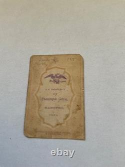 Little Person CIVIL War CDV Hanover Pennsylvania Awesome Eagle Back Stamp