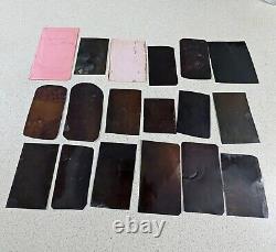 Lot 18 Antique TINTYPE Photos Civil War 1890 Women Men Children Victorian