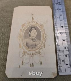 Lot 7 Civil War 1860s CDV Tintype Tax Stamp Stiles Armsbury NY Gem Portrait