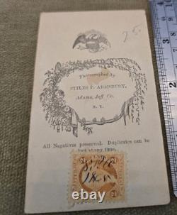 Lot 7 Civil War 1860s CDV Tintype Tax Stamp Stiles Armsbury NY Gem Portrait