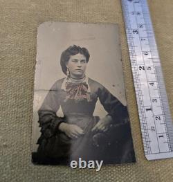 Lot 7 Civil War 1860s CDV Tintype Tax Stamp Stiles Armsbury NY Gem Portrait
