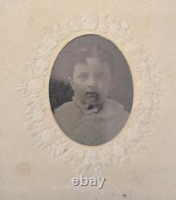 Lot 7 Civil War 1860s CDV Tintype Tax Stamp Stiles Armsbury NY Gem Portrait