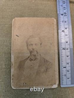 Lot 7 Civil War 1860s CDV Tintype Tax Stamp Stiles Armsbury NY Gem Portrait