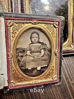 Lot Clark Family Antique Photos Tintypes Ambrotype ID'd 1860s Civil War Vet