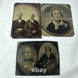 Lot Of 5 Antique Tintype Photographs Probably Civil War Era