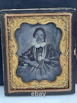 Lot Of 7 Antique Civil War Era Daguerreotypes Soldier, Lady, Ode 1863