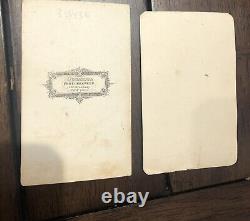 Lot of 2 1860s CDVs Abraham Lincoln & Civil War Soldier