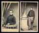 Lot Of 2 Cdv Photo Civil War Soldier Prob Brothers 1860s New York Photographers