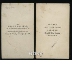 Lot of 2 CDV Photo Civil War Soldier Prob Brothers 1860s New York Photographers