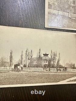 Lot of 3 Aurora Illinois House 1860s CDV Photo Victorian Civil War Architecture