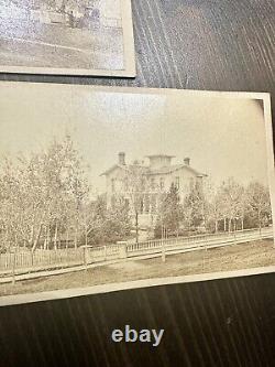 Lot of 3 Aurora Illinois House 1860s CDV Photo Victorian Civil War Architecture