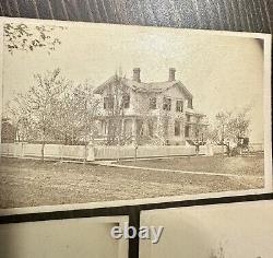 Lot of 3 Aurora Illinois House 1860s CDV Photo Victorian Civil War Architecture