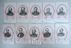 Lot of 48 MAGNUS CIVIL WAR CDV CARDS Confederate Military Officers Original Box