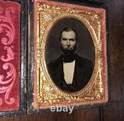 Lot of Ambrotypes & Tintype Photos of Men 1850s 1860s 5 Cent Civil War Tax Stamp