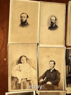 Lot of CDV Photos Civil War Era 1860s Some ID'd Tax Stamps