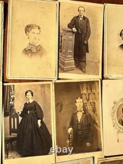 Lot of CDV Photos Civil War Era 1860s Some ID'd Tax Stamps