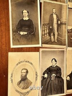 Lot of CDV Photos Civil War Era 1860s Some ID'd Tax Stamps