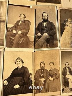 Lot of CDV Photos Civil War Era 1860s Some ID'd Tax Stamps