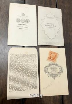 Lot of CDV Photos Men Tinted Railroad Occupational ID'd & Civil War Tax Stamp