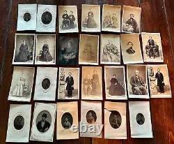 Lot of Tintypes & CDVs 1860s Tax Stamps