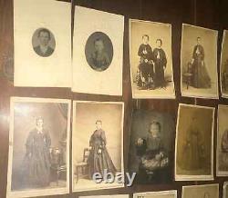 Lot of Tintypes & CDVs 1860s Tax Stamps