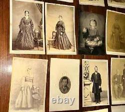 Lot of Tintypes & CDVs 1860s Tax Stamps